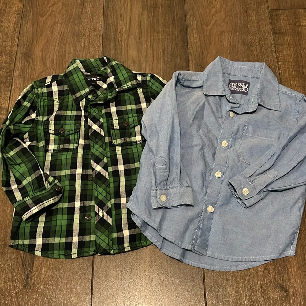 Toddler dress shirts, size 2T. Excellent condition.